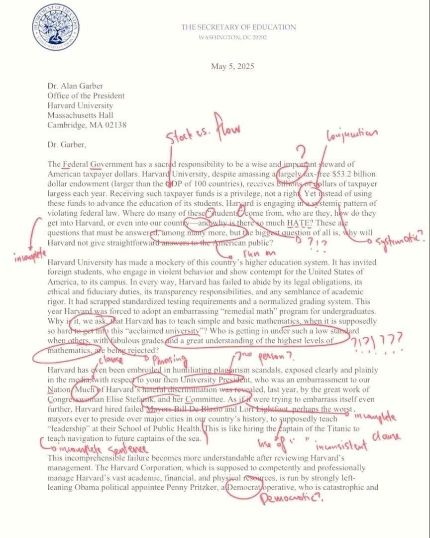 La lezione di grammatica che Harvard non aveva previsto di impartire